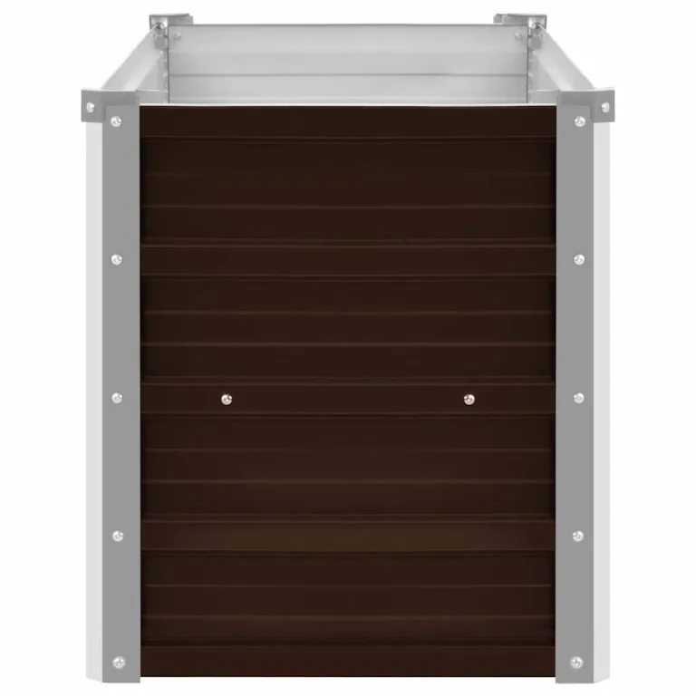 vidaXL Hochbeet Blumenkasten Pflanzkasten Pflanzkübel Blumenkübel Pflanztopf Blumentopf Gemüsebeet Pflanzbeet Braun 160x40x45cm Verzinkter Stahl – Bild 7