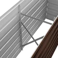 vidaXL Hochbeet Blumenkasten Pflanzkasten Pflanzkübel Blumenkübel Pflanztopf Blumentopf Gemüsebeet Pflanzbeet Braun 160x40x45cm Verzinkter Stahl - Thumbnail 5