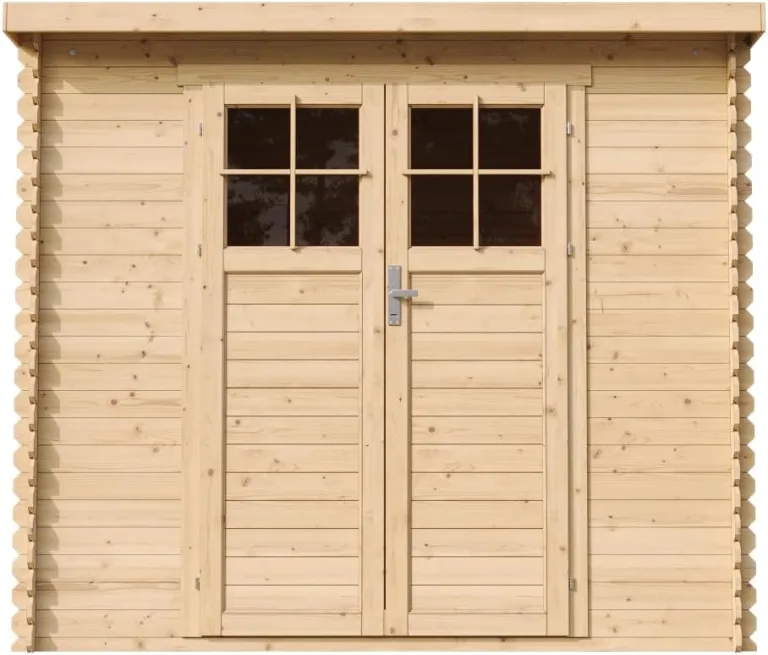 Holzhaus Gartenhaus - Gartenschuppen Holz mit Boden Imprägnierte B239xL142xH200 cm/ 2,63 m2 Lagerschuppen für Garten - Fahrrad Schuppen - Hochwertige abschließbare Tür - TIMBELA M310F+M310G – Bild 8