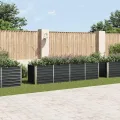 vidaXL Hochbeet Pflanzkübel Blumenkasten Garten Pflanzkasten Terrassen Gemüsebeet Gartenbeet Pflanzbeet Anthrazit 320x80x77cm Verzinkter Stahl - Thumbnail 3