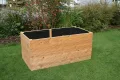 Gartenwelt Riegelsberger Elegantes Hochbeet Kräuterbeet Pflanzbeet Lärche Gemüsebeet 180x80cm Höhe 71 cm aus Lärchenholz 27mm geriffelt - Thumbnail 3