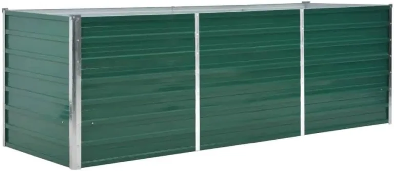 plantenbakken - VDXL Plantenbak verhoogd 240x80x77 cm gegalvaniseerd staal groen - 240 x 80 x 77 cm - Groen – Bild 1