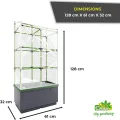 Bio Green Pflanzkübel CITYJUNGLE | Hochbeet für Balkon und Terrasse | Wasserspeicher und Rankhilfe integriert | Blumenkasten für Gemüse und Kräuter | 62 x 33 x 128 cm - Thumbnail 7