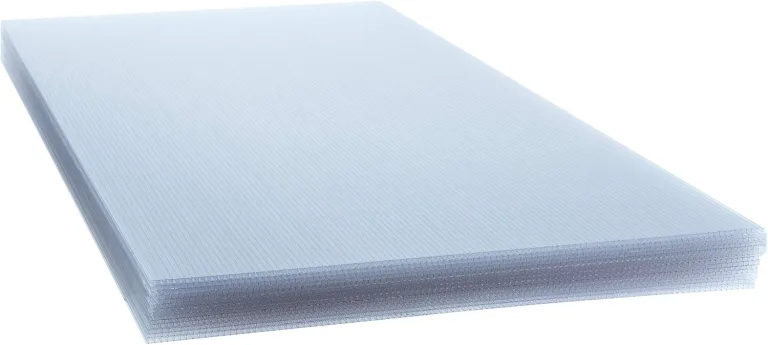 ESTEXO Hohlkammerplatten Doppelstegplatten 14 Stück, 10,25 m², 60,5 x 121 cm, transparente Polykarbonat Platten 4 mm stark, Gewicht: 700g/m², Stegplatte, klar, Gewächshausplatten – Bild 3