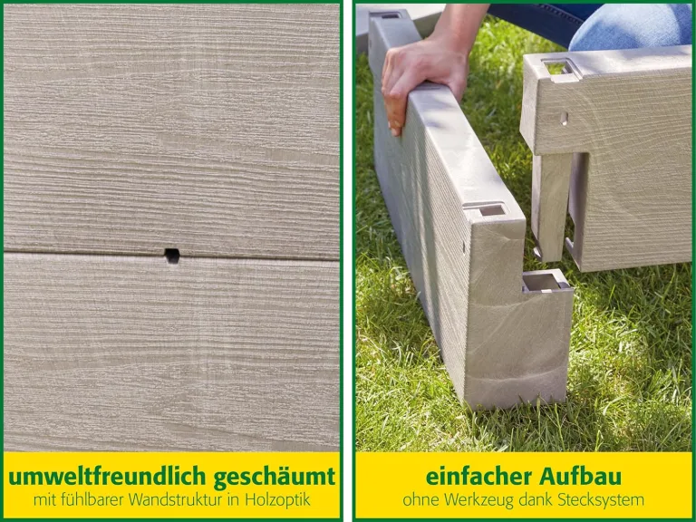 JUWEL Hochbeet Timber ErgoLine (Hochbeet in U Form, ermöglicht eine ergonomische Arbeitsweise, zahlreiche Aufbauvarianten, Maße: 185x125 cm Höhe 40 cm) 20479 – Bild 2