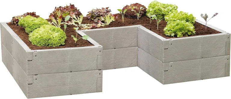 JUWEL Hochbeet Timber ErgoLine (Hochbeet in U Form, ermöglicht eine ergonomische Arbeitsweise, zahlreiche Aufbauvarianten, Maße: 185x125 cm Höhe 40 cm) 20479 – Bild 1