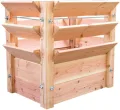 WESTMANN Premium Hochbeet aus Lärchenholz | Natur | 66x91x73 cm | Kräuterbeet für den Außenbereich | Holzhochbeet zum Bepflanzen von Gemüse & Kräutern - Thumbnail 1