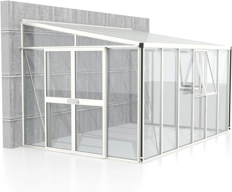 Vitavia Athena 10200 ESG/HKP, Weiss Anlehngewächshaus 2Seitenfenster Gewächshaus anfrage – Bild 1