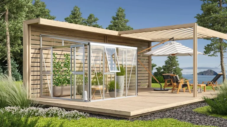 Vitavia Aluminium-Gewächshaus Athena 7000 ESG/HKP mit Dachfenster, Grau – Bild 2