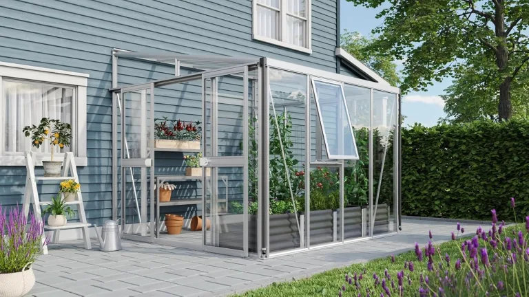 Vitavia Aluminium-Gewächshaus Athena 7000 ESG/HKP mit Dachfenster, Grau – Bild 3