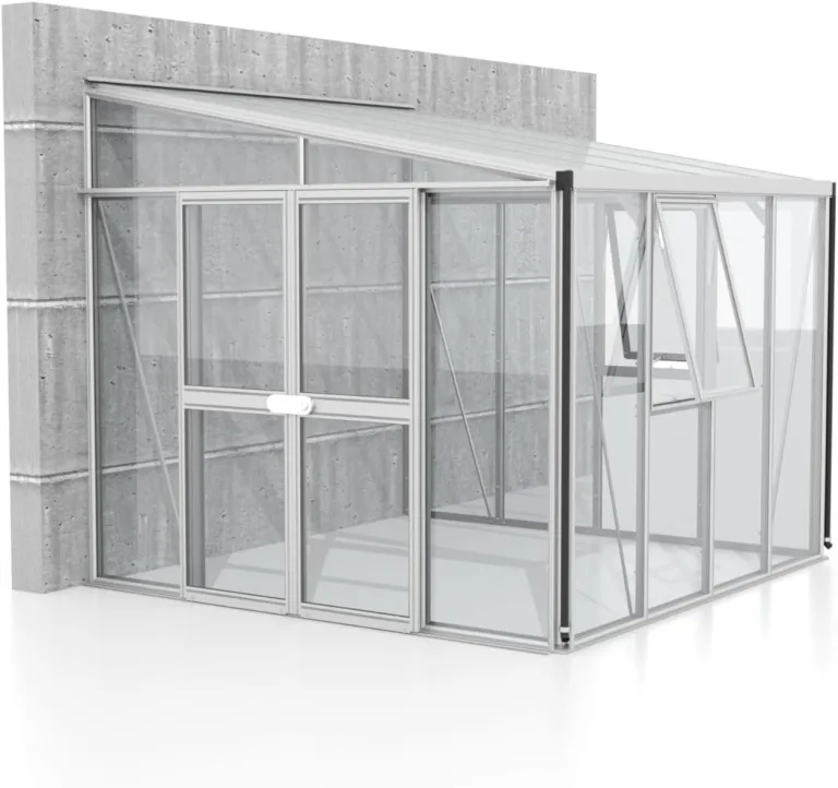 Vitavia Aluminium-Gewächshaus Athena 7000 ESG/HKP mit Dachfenster, Grau – Bild 1