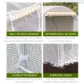 Outsunny Tunnel Gartengewächshaus 5x2x2m, Pflanzengewächshaus mit Stahlrahmen und Polyethylen-Plane - Thumbnail 3
