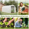 Outsunny Tunnel Gartengewächshaus 5x2x2m, Pflanzengewächshaus mit Stahlrahmen und Polyethylen-Plane - Thumbnail 5