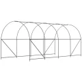 Outsunny Tunnel Gartengewächshaus 5x2x2m, Pflanzengewächshaus mit Stahlrahmen und Polyethylen-Plane - Thumbnail 6