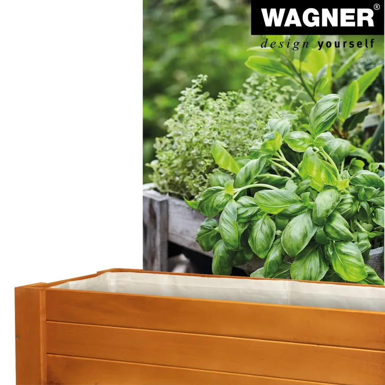 WAGNER GrowFAMILY - Hochbeet - GrowBOX Light - Nadelholz, Massivholz FSC®, Kastanie, 70 x 83 x 34,5 cm, Regalboden, inkl. Pflanztasche - 25028001 – Bild 4