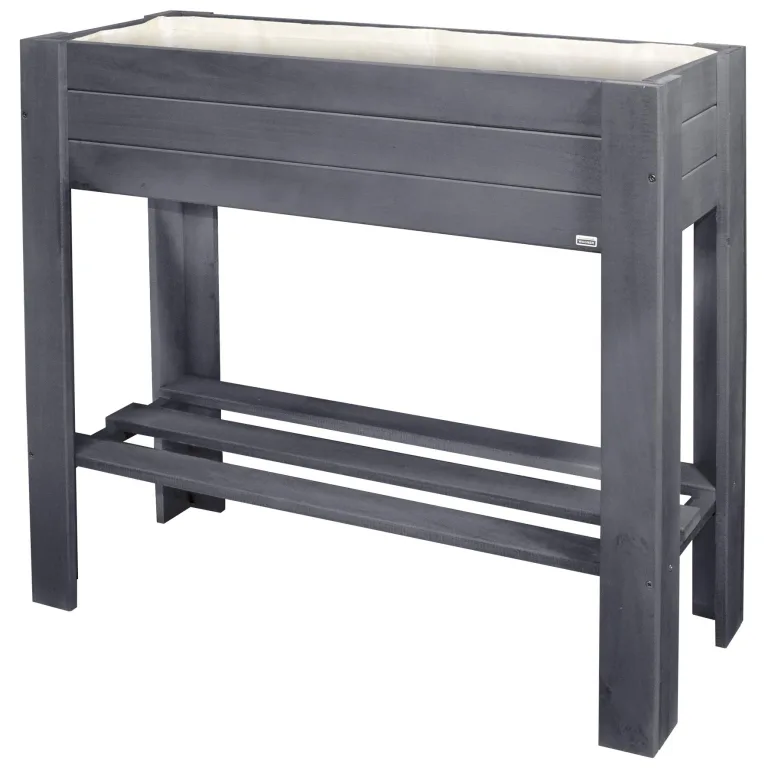 WAGNER GrowFAMILY - Hochbeet - GrowBOX Light - Nadelholz, Massivholz FSC®, Kastanie, 70 x 83 x 34,5 cm, Regalboden, inkl. Pflanztasche - 25028001 – Bild 8