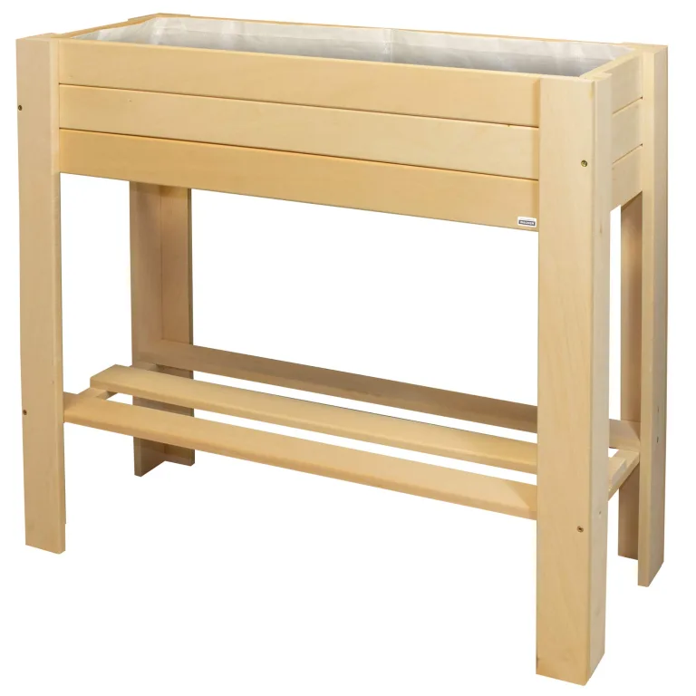 WAGNER GrowFAMILY - Hochbeet - GrowBOX Light - Nadelholz, Massivholz FSC®, Kastanie, 70 x 83 x 34,5 cm, Regalboden, inkl. Pflanztasche - 25028001 – Bild 10