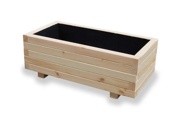 Hochbeet 80 x 40 x 30H cm mit 1x Wasserablauf Blumenkasten aus Holz Pflanzkübel Garten Balkon Terrasse Pflanzkasten AB80KAN4030 – Bild 7