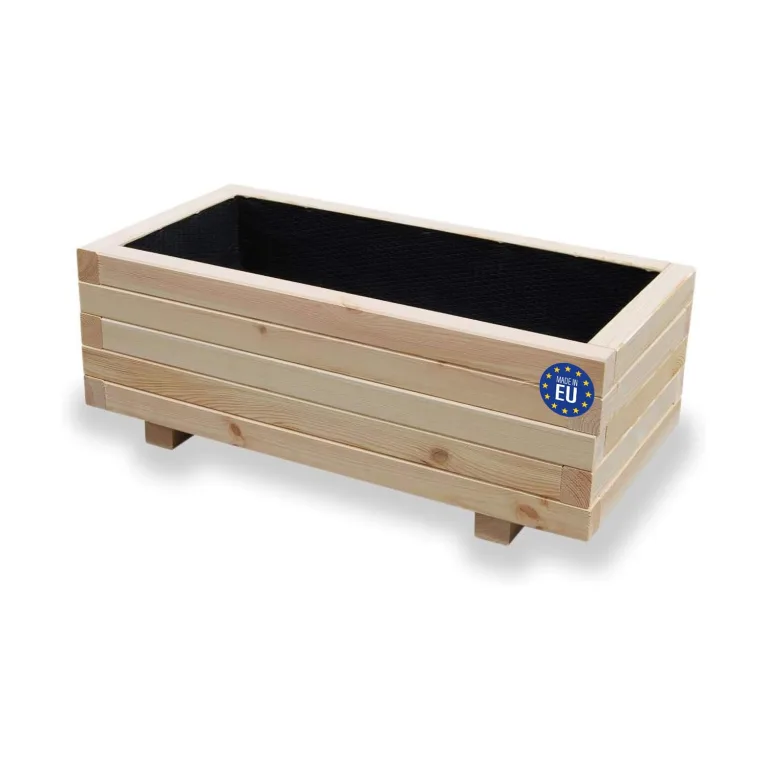 Hochbeet 80 x 40 x 30H cm mit 1x Wasserablauf Blumenkasten aus Holz Pflanzkübel Garten Balkon Terrasse Pflanzkasten AB80KAN4030 – Bild 1