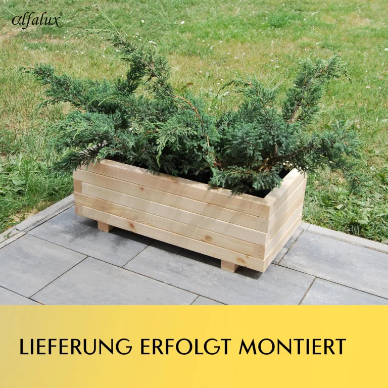 Hochbeet 60 x 40 x 30H cm mit 1x Wasserablauf Blumenkasten aus Holz Pflanzkübel Garten Balkon Terrasse Pflanzkasten AB60KAN4030 – Bild 5