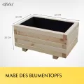 Hochbeet 60 x 40 x 30H cm mit 1x Wasserablauf Blumenkasten aus Holz Pflanzkübel Garten Balkon Terrasse Pflanzkasten AB60KAN4030 - Thumbnail 2