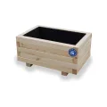 Hochbeet 60 x 40 x 30H cm mit 1x Wasserablauf Blumenkasten aus Holz Pflanzkübel Garten Balkon Terrasse Pflanzkasten AB60KAN4030 - Thumbnail 1