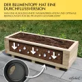 Hochbeet 40 x 40 x 30H cm mit 1x Wasserablauf Blumenkasten aus Holz Pflanzkübel Garten Balkon Terrasse Pflanzkasten AB40KAN4030 - Thumbnail 4