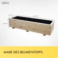 Hochbeet 115 x 40 x 30H cm mit 2X Wasserablauf Blumenkasten aus Holz Pflanzkübel Garten Balkon Terrasse Pflanzkasten AB115KAN4030 - Thumbnail 2