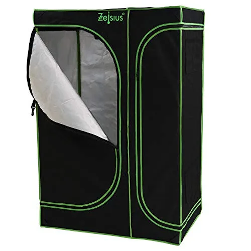 Zelsius Growzelt MyHomeGrow 2-in-1 Grow Tent | Indoor Growroom | schwarz grün | Growschrank Darkroom Pflanzenzelt Gewächshaus Zuchtzelt (90 x 60 x 135 cm) – Bild 10