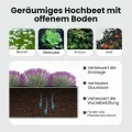 vidaXL Hochbeet Pflanzenbeet Gemüsebeet Pflanzkasten Frühbeet Gartenbeet Pflanzkübel Blumenkasten Blumenbeet 160x80x45cm Verzinkter Stahl Grau - Thumbnail 5