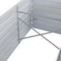 vidaXL Hochbeet Pflanzenbeet Gemüsebeet Pflanzkasten Frühbeet Gartenbeet Pflanzkübel Blumenkasten Blumenbeet 160x80x45cm Verzinkter Stahl Grau - Thumbnail 6