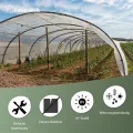 HaGa Gitterfolie 2m x 5m in transparent – Extrastarke Folie für Gewächshaus klein & groß – als Gewächshausfolie & Winterschutz - Thumbnail 3