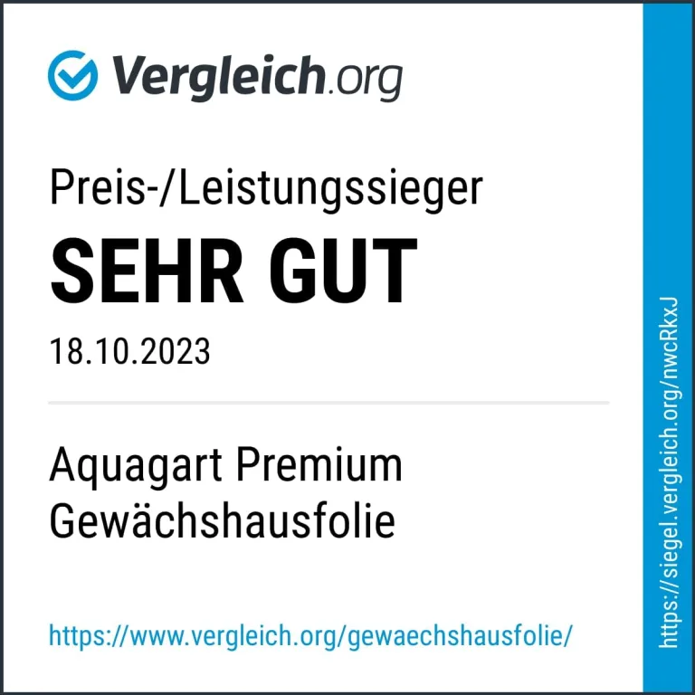Aquagart 6m reißfeste UV 5 Gewächshausfolie transparent I Frühbeet Abdeckung Gartenfolie Gewächshaus I PE Gewächshausplane I Treibhausfolie Breite 4 m I Folien-Stärke 190 Mircron 0,19 mm – Bild 9