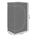 Grow Zelt für Pflanzen Zuchtzelt Gewächshaus Box Garten Anzucht Gemüse Kräuter Grow Schrank Indoor 120 x 60 x 180 cm Blumen klein Tomaten Hydro Green Kingpower - Thumbnail 3