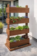 Vertikales Hochbeet mit 4 Etagen Cube 4 - Gemüsebeet Kräuterbeet - Beet für Terrasse Balkon & Garten - Thumbnail 2