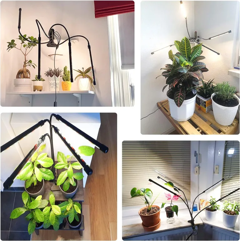 wolezek Pflanzenlampe LED, Pflanzenlicht, 80 LEDs Pflanzenleuchte 3000K 5000K 660nm Wachsen licht Vollspektrum für Zimmerpflanzen mit Zeitschaltuhr, 5 Arten von Helligkeit & 3 Lichter Modi für Gemüse – Bild 7