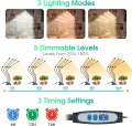 wolezek Pflanzenlampe LED, Pflanzenlicht, 80 LEDs Pflanzenleuchte 3000K 5000K 660nm Wachsen licht Vollspektrum für Zimmerpflanzen mit Zeitschaltuhr, 5 Arten von Helligkeit & 3 Lichter Modi für Gemüse - Thumbnail 3