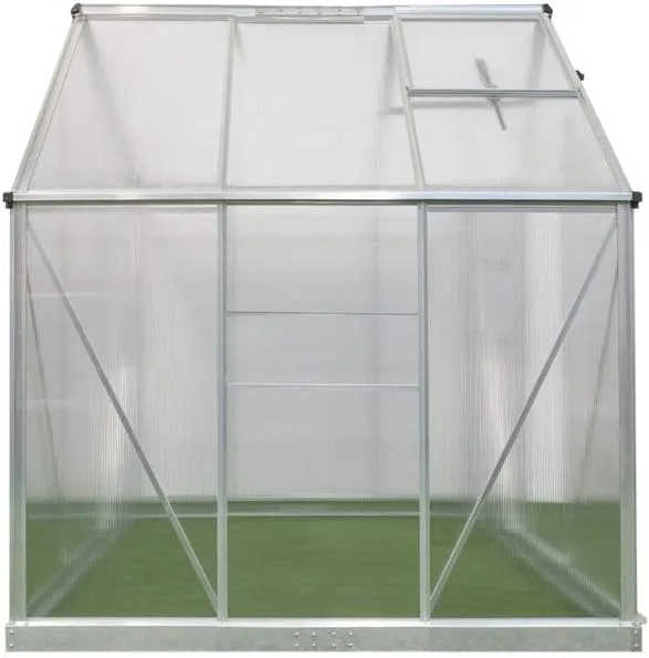 Westmann Aluminium Gewächshaus 6x6 inkl. Öffner | Silber | 192x192 cm – Bild 6
