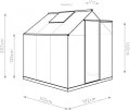 Westmann Aluminium Gewächshaus 6x6 inkl. Öffner | Silber | 192x192 cm - Thumbnail 8