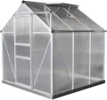 Westmann Aluminium Gewächshaus 6x6 inkl. Öffner | Silber | 192x192 cm - Thumbnail 1