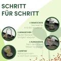 [Das Original Sprossenglas Starter-Set + KRESSESIEB | 1000ml mit hochwertigem Edelstahl-Gitterdeckel, Ständer, Keramikschale + Sprossen-ABC [Druckversion] Keimglas Anzuchtschale - Thumbnail 5