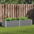 vidaXL Hochbeet Pflanzkübel Gartenbeet Blumenbeet Pflanzkasten Kräuterbeet Blumenkasten Pflanzkasten Gemüsebeet Pflanzbeet 250x100x54cm WPC Grau - Thumbnail 2