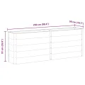 vidaXL Hochbeet Pflanzkübel Gartenbeet Blumenbeet Pflanzkasten Kräuterbeet Blumenkasten Pflanzkasten Gemüsebeet Pflanzbeet 250x50x91cm WPC Grau - Thumbnail 3