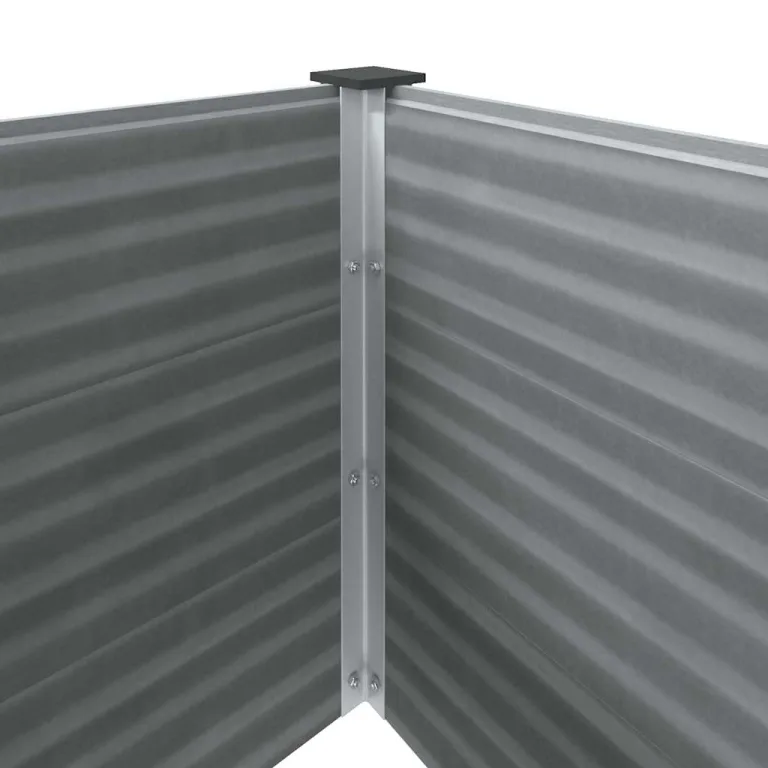 vidaXL Hochbeet Pflanzkübel Gartenbeet Blumenbeet Pflanzkasten Kräuterbeet Blumenkasten Pflanzkasten Gemüsebeet Pflanzbeet 250x100x91cm WPC Grau – Bild 5