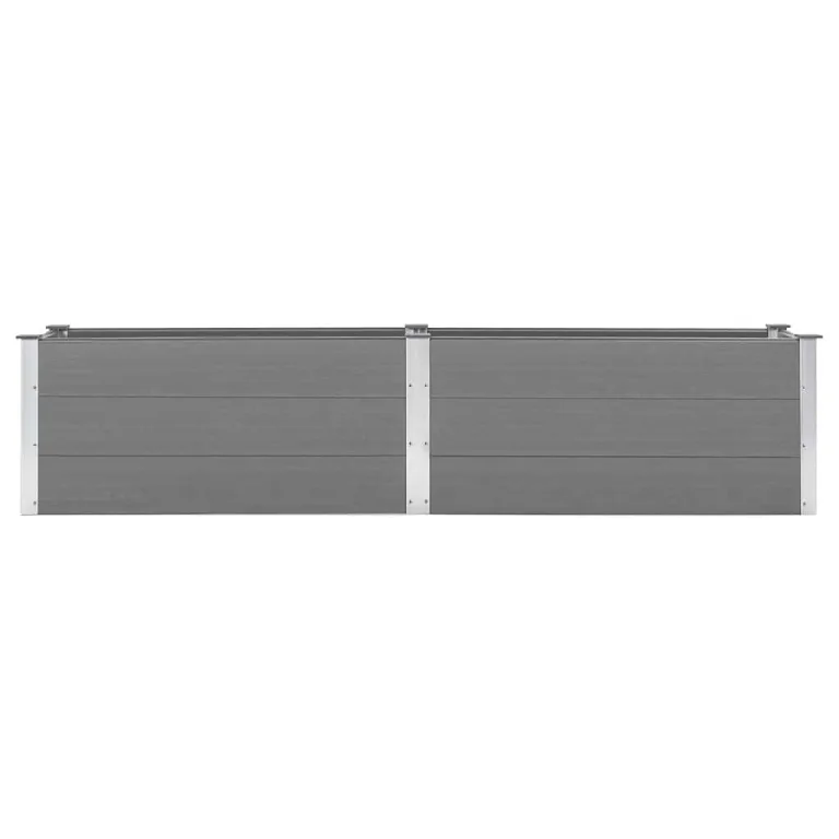 vidaXL Hochbeet Pflanzkübel Gartenbeet Blumenbeet Pflanzkasten Kräuterbeet Blumenkasten Pflanzkasten Gemüsebeet Pflanzbeet 250x50x54cm WPC Grau – Bild 6
