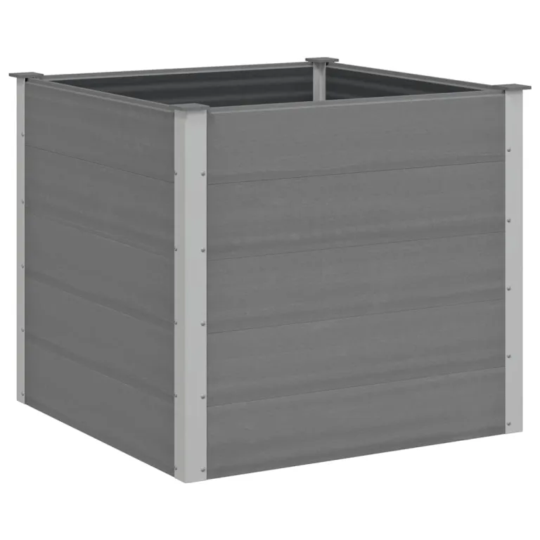vidaXL Hochbeet Pflanzkübel Gartenbeet Blumenbeet Pflanzkasten Kräuterbeet Blumenkasten Pflanzkasten Gemüsebeet Pflanzbeet 250x50x54cm WPC Grau – Bild 10