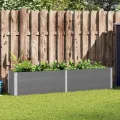 vidaXL Hochbeet Pflanzkübel Gartenbeet Blumenbeet Pflanzkasten Kräuterbeet Blumenkasten Pflanzkasten Gemüsebeet Pflanzbeet 250x50x54cm WPC Grau - Thumbnail 2