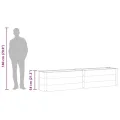 vidaXL Hochbeet Pflanzkübel Gartenbeet Blumenbeet Pflanzkasten Kräuterbeet Blumenkasten Pflanzkasten Gemüsebeet Pflanzbeet 250x50x54cm WPC Grau - Thumbnail 4