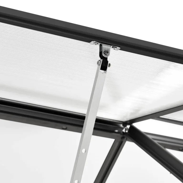 vidaXL Gewächshaus mit Grundrahmen Anthrazit Aluminium 4,75 m² – Bild 6