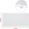 14 Pcs Polycarbonat Hohlkammerplatten Hohlkammerstegplatten Doppelstegplatten transparente Polykarbonat Platten 4 mm stark 60,5 x 121 cm Ersatzteile für Garten Treibhaus Ersatzplatten 10,25 m² - Thumbnail 2